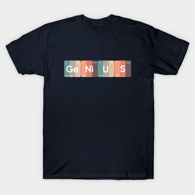 Genius periodic table of elements T-Shirt by Gravity Zero